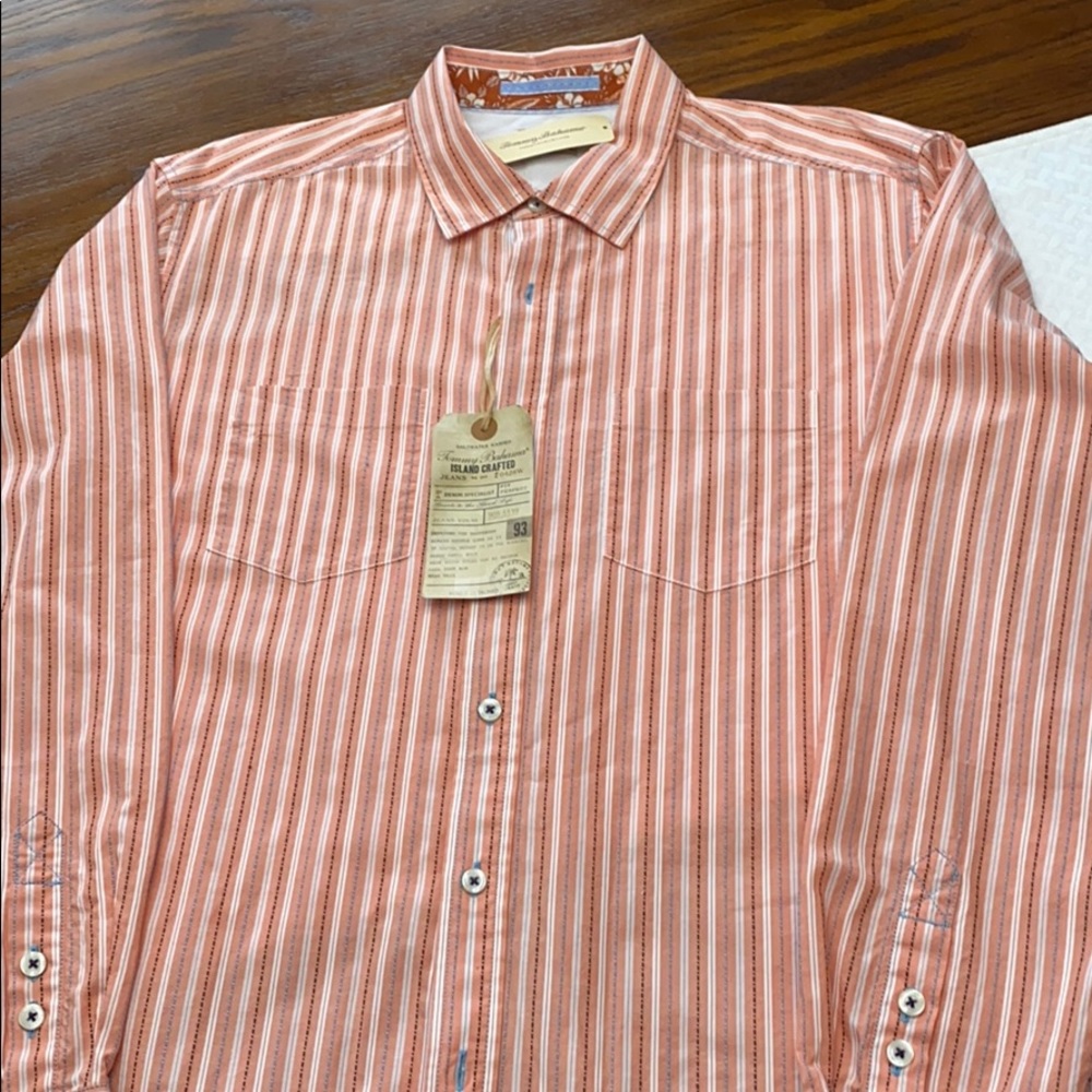 Tommy Bahama Striped Oxford Long Sleeve